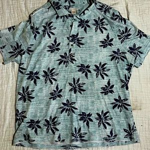Carbon2Cobalt 100%cotton Hawaiin polo SzXL